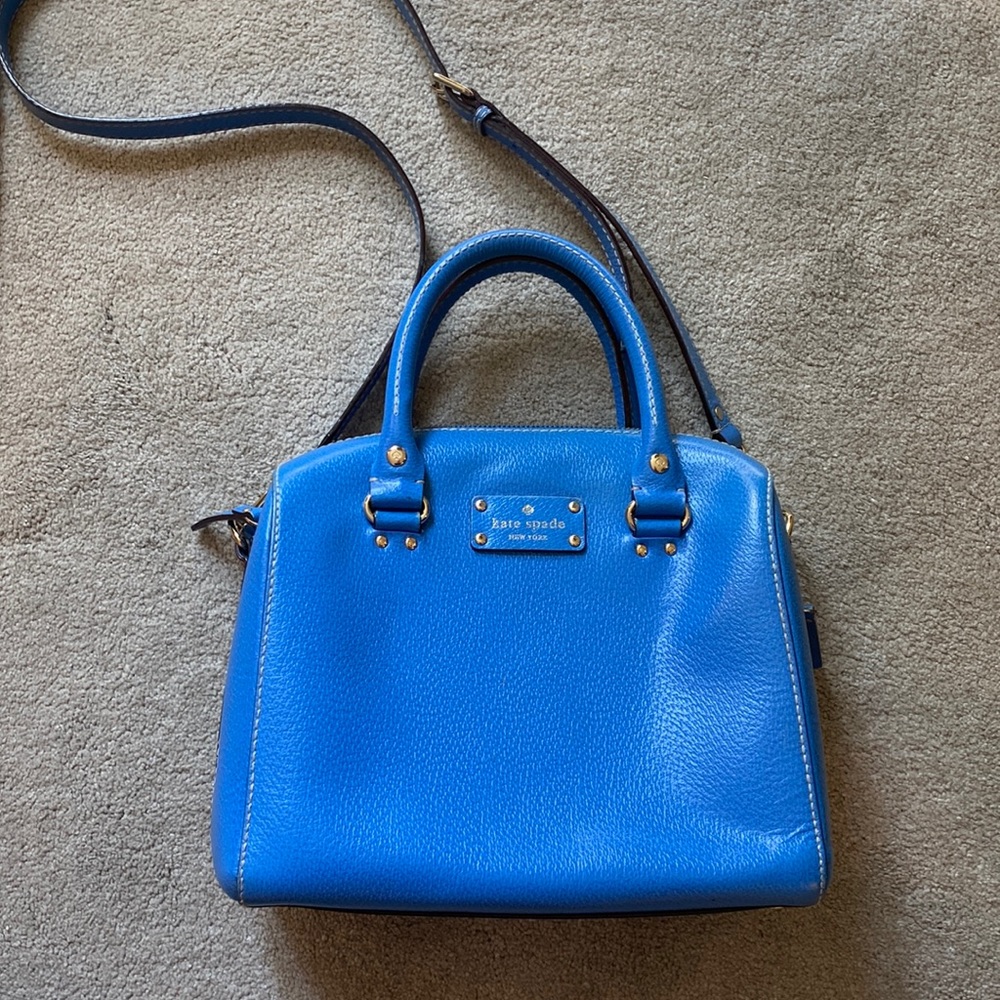 Kate Spade Blue Leather Cross Body Bag